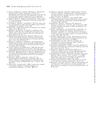 37. Ebert,A., McManus,S., Tagoh,H., Medvedovic,J., Salvagiotto,G.,
Novatchkova,M., Tamir,I., Sommer,A., Jaritz,M. and
Busslinger,M. (2011) The distal V(H) gene cluster of the Igh locus
contains distinct regulatory elements with Pax5 transcription
factor-dependent activity in pro-B cells. Immunity, 34, 175–187.
38. Ehlich,A., Martin,V., Muller,W. and Rajewsky,K. (1994) Analysis
of the B-cell progenitor compartment at the level of single cells.
Curr. Biol., 4, 573–583.
39. ten Boekel,E., Melchers,F. and Rolink,A. (1995) The status of Ig
loci rearrangements in single cells from different stages of B cell
development. Int. Immunol., 7, 1013–1019.
40. Rajewsky,K. (1996) Clonal selection and learning in the antibody
system. Nature, 381, 751–758.
41. Melchers,F., ten Boekel,E., Yamagami,T., Andersson,J. and
Rolink,A. (1999) The roles of preB and B cell receptors in the
stepwise allelic exclusion of mouse IgH and L chain gene loci.
Semin. Immunol., 11, 307–317.
42. Malynn,B.A., Yancopoulos,G.D., Barth,J.E., Bona,C.A. and
Alt,F.W. (1990) Biased expression of JH-proximal VH genes
occurs in the newly generated repertoire of neonatal and adult
mice. J. Exp. Med., 171, 843–859.
43. Kawano,Y., Yoshikawa,S., Minegishi,Y. and Karasuyama,H.
(2006) Pre-B cell receptor assesses the quality of IgH chains and
tunes the pre-B cell repertoire by delivering differential signals.
J. Immunol., 177, 2242–2249.
44. Yang,Q., Riblet,R. and Schildkraut,C.L. (2005) Sites that direct
nuclear compartmentalization are near the 5’ end of the mouse
immunoglobulin heavy-chain locus. Mol. Cell. Biol., 25, 6021–6030.
45. Palstra,R.J., Simonis,M., Klous,P., Brasset,E., Eijkelkamp,B. and
de Laat,W. (2008) Maintenance of long-range DNA interactions
after inhibition of ongoing RNA polymerase II transcription.
PloS One, 3, e1661.
46. Hewitt,S.L., High,F.A., Reiner,S.L., Fisher,A.G. and
Merkenschlager,M. (2004) Nuclear repositioning marks the
selective exclusion of lineage-inappropriate transcription factor
loci during T helper cell differentiation. Eur. J. Immunol., 34,
3604–3613.
47. Kumaran,R.I. and Spector,D.L. (2008) A genetic locus targeted
to the nuclear periphery in living cells maintains its
transcriptional competence. J. Cell Biol., 180, 51–65.
48. Finlan,L.E., Sproul,D., Thomson,I., Boyle,S., Kerr,E., Perry,P.,
Ylstra,B., Chubb,J.R. and Bickmore,W.A. (2008) Recruitment to
the nuclear periphery can alter expression of genes in human
cells. PLoS Genet., 4, e1000039.
49. Delpy,L., Sirac,C., Le Morvan,C. and Cogne,M. (2004)
Transcription-dependent somatic hypermutation occurs at similar
levels on functional and nonfunctional rearranged IgH alleles.
J. Immunol., 173, 1842–1848.
50. Bolland,D.J., Wood,A.L., Johnston,C.M., Bunting,S.F.,
Morgan,G., Chakalova,L., Fraser,P.J. and Corcoran,A.E. (2004)
Antisense intergenic transcription in V(D)J recombination. Nat.
Immunol., 5, 630–637.
51. Kil,L.P., de Bruijn,M.J., van Nimwegen,M., Corneth,O.B., van
Hamburg,J.P., Dingjan,G.M., Thaiss,F., Rimmelzwaan,G.F.,
Elewaut,D., Delsing,D. et al. (2012) Btk levels set the threshold
for B-cell activation and negative selection of autoreactive B cells
in mice. Blood, 119, 3744–3756.
52. de Wit,E., Braunschweig,U., Greil,F., Bussemaker,H.J. and van
Steensel,B. (2008) Global chromatin domain organization of the
Drosophila genome. PLoS Genet., 4, e1000045.
53. R Development Core Team. 2010. R: A language and
environment for statistical computing. Vienna, Austria: R
Foundation for Statistical Computing.
54. Irizarry,R.A., Bolstad,B.M., Collin,F., Cope,L.M., Hobbs,B. and
Speed,T.P. (2003) Summaries of Affymetrix GeneChip probe level
data. Nucleic Acids Res., 31, e15.
55. Smyth,G.K., Michaud,J. and Scott,H.S. (2005) Use of
within-array replicate spots for assessing differential expression
in microarray experiments. Bioinformatics, 21, 2067–2075.
56. Gentleman,R.C., Carey,V.J., Bates,D.M., Bolstad,B., Dettling,M.,
Dudoit,S., Ellis,B., Gautier,L., Ge,Y., Gentry,J. et al. (2004)
Bioconductor: open software development for computational
biology and bioinformatics. Genome Biol., 5, R80.
57. Falcon,S. and Gentleman,R. (2007) Using GOstats to test gene
lists for GO term association. Bioinformatics, 23, 257–258.
58. Brown,K.E., Guest,S.S., Smale,S.T., Hahm,K., Merkenschlager,M.
and Fisher,A.G. (1997) Association of transcriptionally silent
genes with Ikaros complexes at centromeric heterochromatin. Cell,
91, 845–854.
6916 Nucleic Acids Research, 2013, Vol. 41, No. 14
byguestonNovember30,2015http://nar.oxfordjournals.org/Downloadedfrom
 