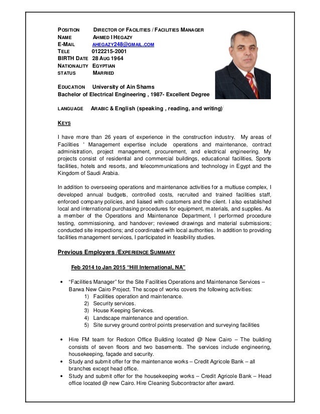 cv ahmed hegazy 2015