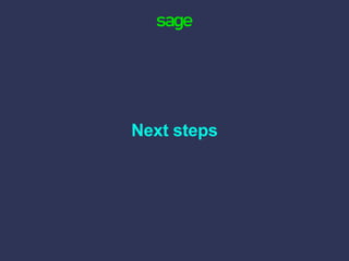 Next steps
 