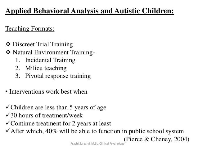 applied behavior analysis research articles