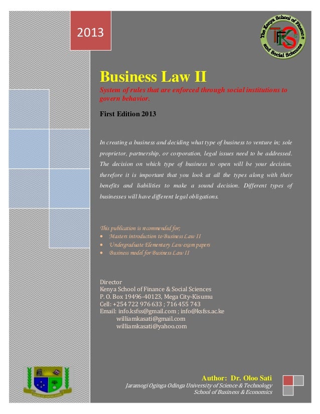 Business Law Ii Booklet - 