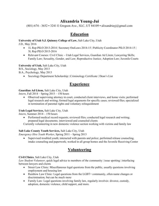 Utah Resume Example Resume | PDF