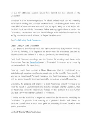 Leasing -BANK GUARANTEE | DOC