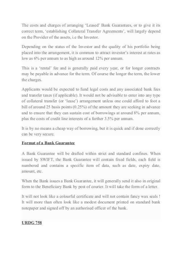 Leasing BANK GUARANTEE Leasing BANK GUARANTEE