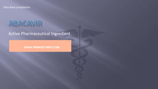 Active Pharmaceutical Ingredient
Data Base compilation
 