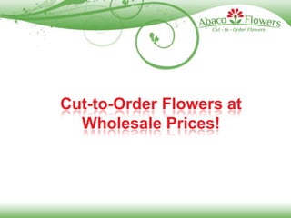 Cut-to-Order Flowers at Wholesale Prices! 
