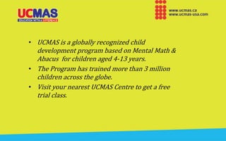 Abacus math training ensures impressive personality of a child | PPTX