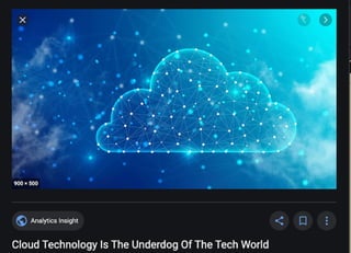 Cloud Technology Is the Underdog Of The Tech World
