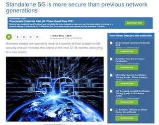 Standalone 5G is more than previous network generations