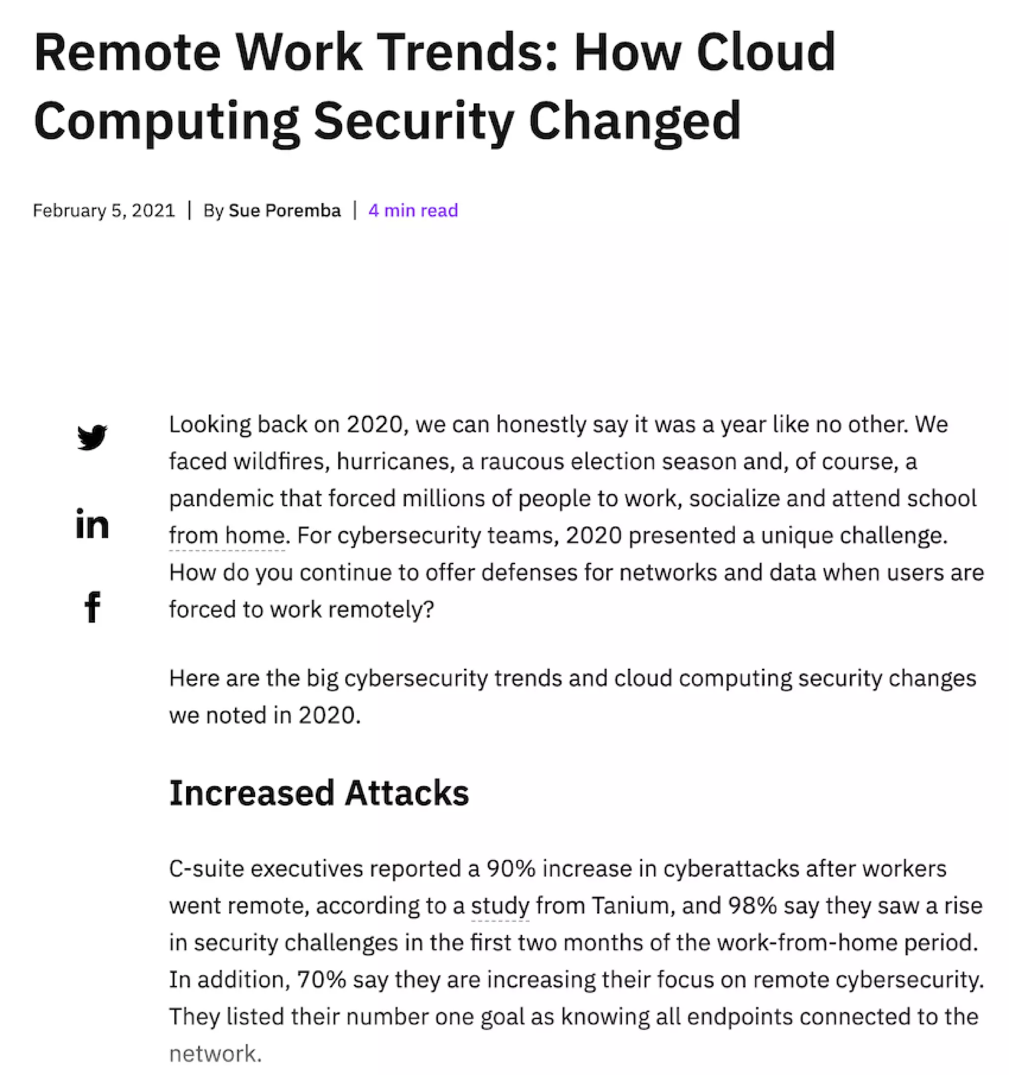 Remote Work Trends: How Cloud Computing Security Changed