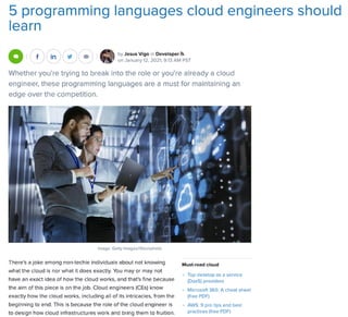 5 programming languages cloud engineers should learn