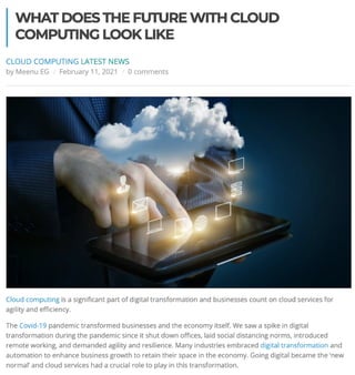 What does the future with cloud computing look like