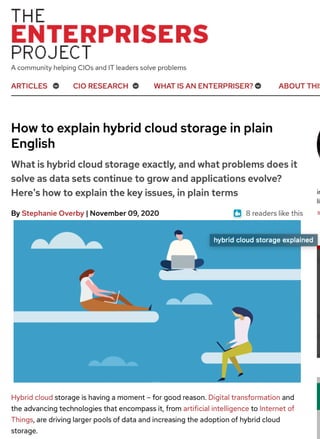 How to explain hybrid cloud storage in plain English