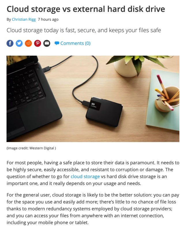 Cloud Storage vs External Hard Disk Drive