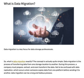 What is data migration?