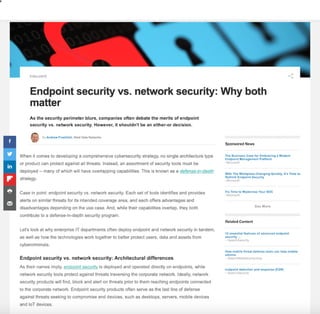 Endpoint security vs. network security: Why both matter