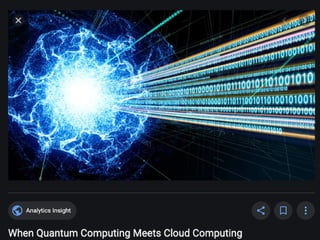 When Quantum Computing Meets Cloud Computing
