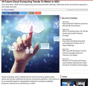 10 Future Cloud Computing Trends To Watch In 2021