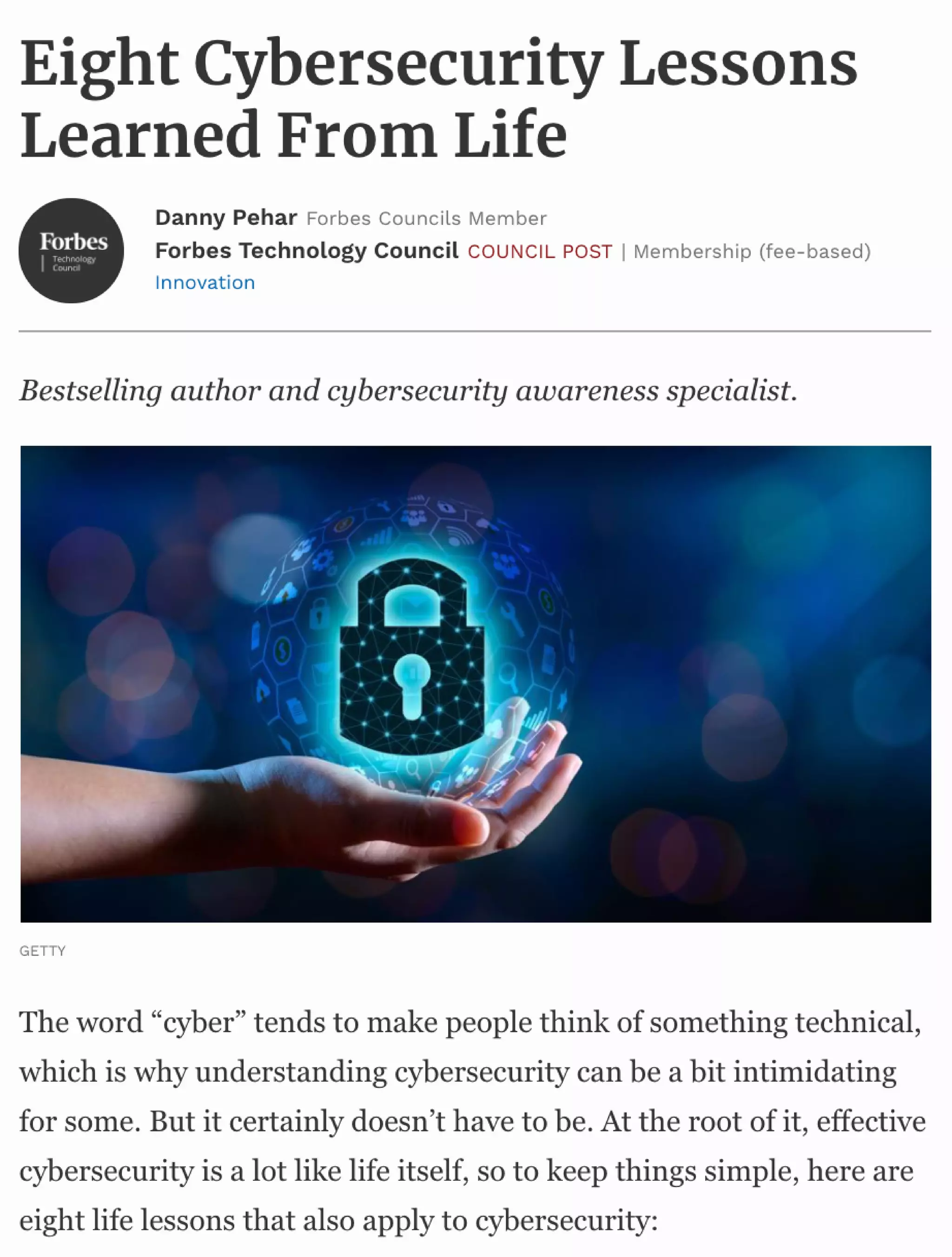 Eight Cybersecurity Lessons Learned From Life | PDF