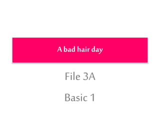 Abad hair day
File 3A
Basic 1
 