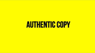 Authentic Copy
 