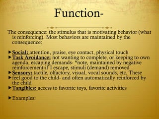 Tangibles Function Aba Example It is about introduction to ABA RBT training | PDF
