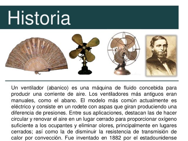 Resultado de imagen para historia del el ventilador