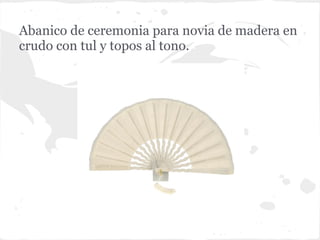 Abanicos para boda y ceremonia