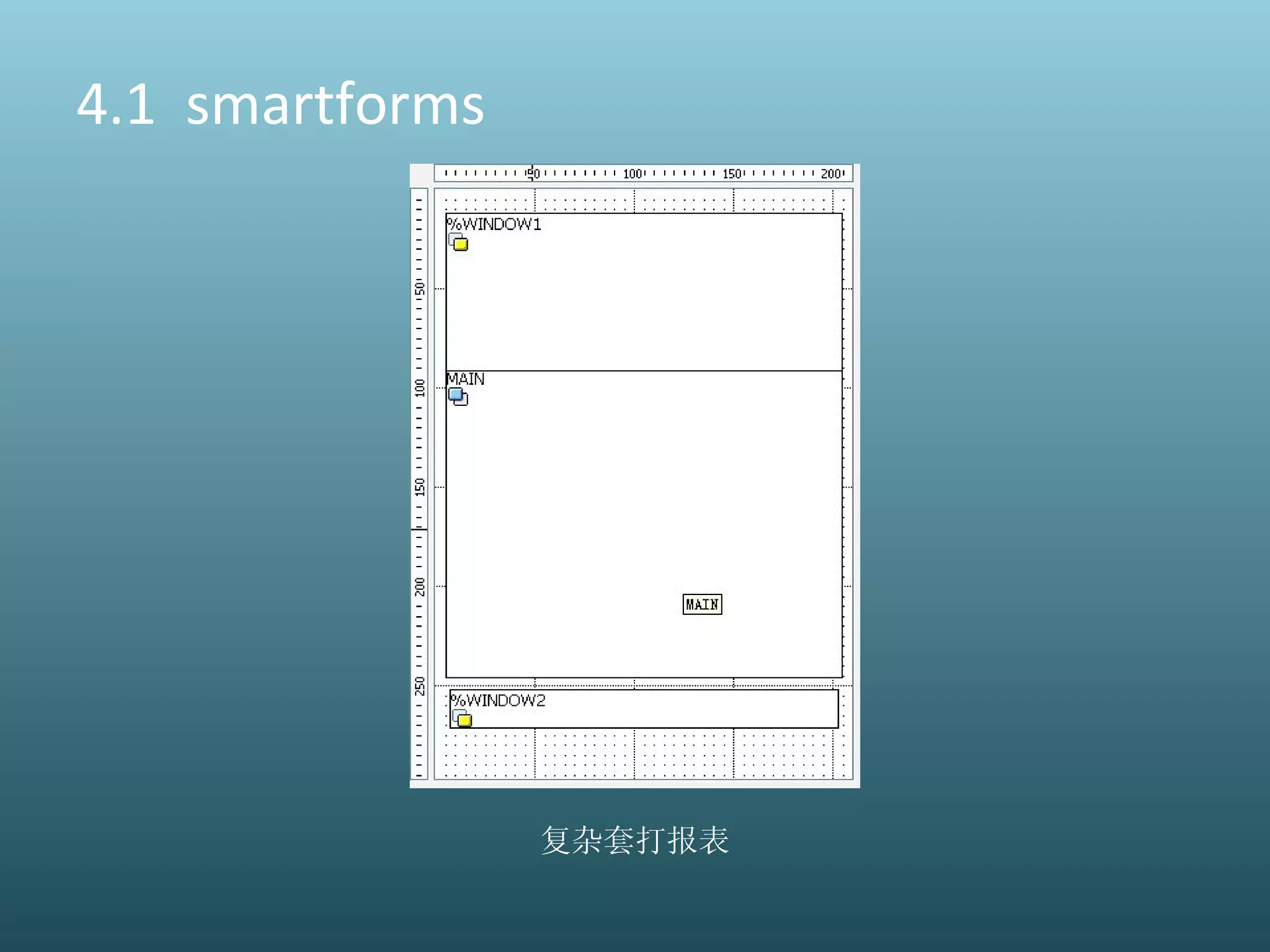 4.1  smartforms 复杂套打报表 