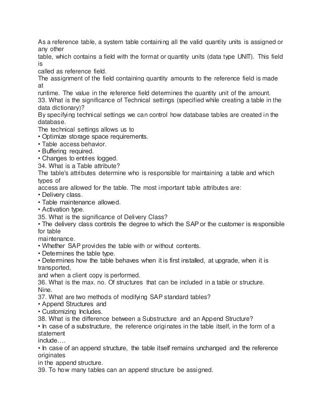 Sap abap interview questions xploresap online trainings