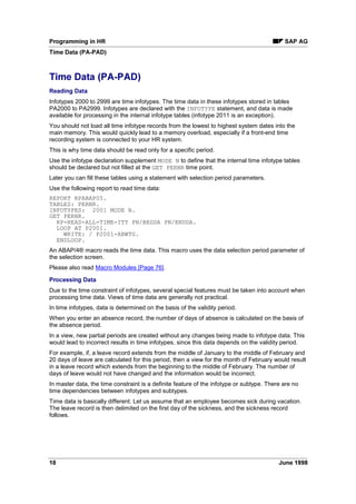 Processing all Infotype Records (PA-APP) .............................................................................. 29
Processing a Specific Infotype Record (PA-APP).................................................................... 30
'DWD 6WUXFWXUHV 3$$33 