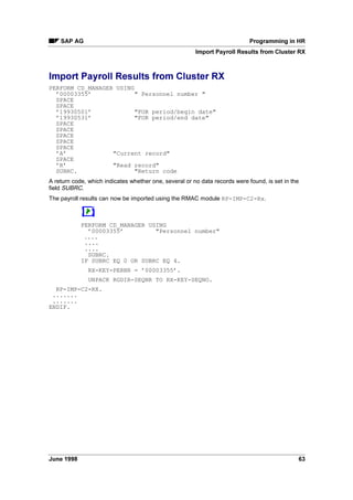 3URJUDPPLQJ LQ +5 6$3 $*
5HSHDW 6WUXFWXUHV 3$3$' 