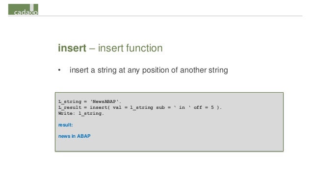 Abap 7 02 New Features New String Functions