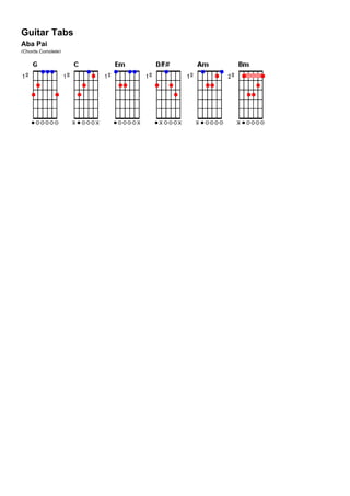 Guitar Tabs
Aba Pai
(Chords Complete)
 