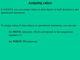 ABAP BASICs learn the basics of ABAP-1.ppt