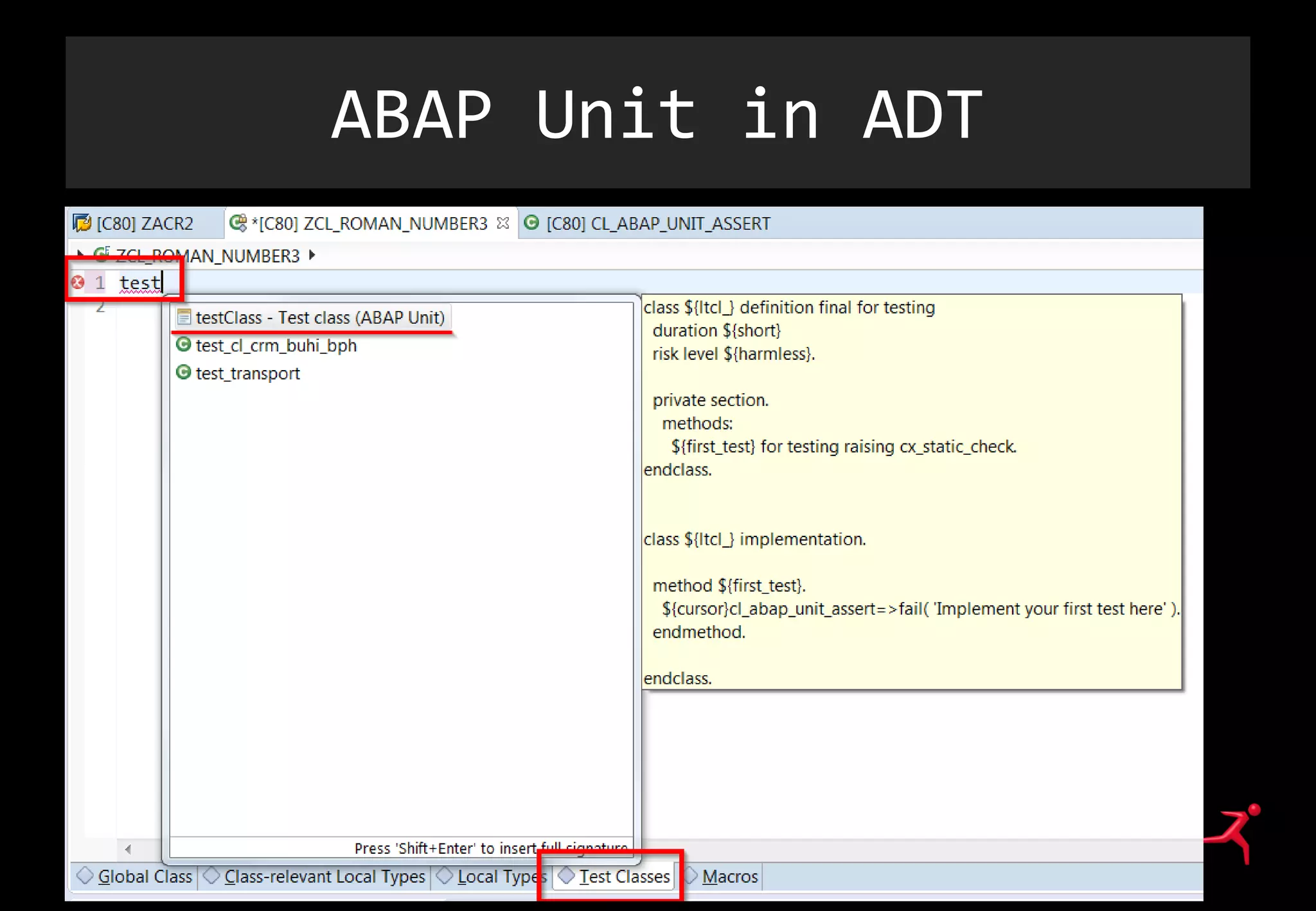 ABAP Unit in ADT
 