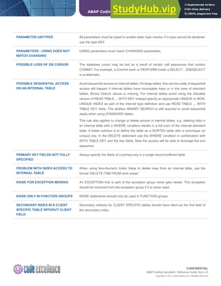 ABAP Coding Standards Reference Guide | PDF