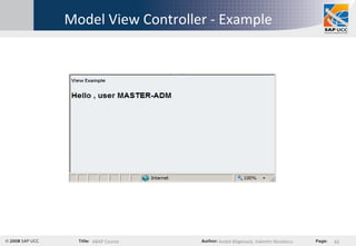 Model View Controller - Example 