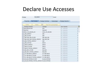 Declare Use Accesses
 