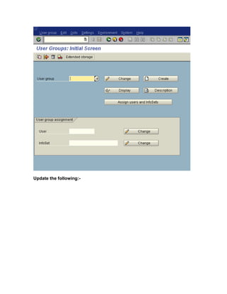 Update the following:-
 