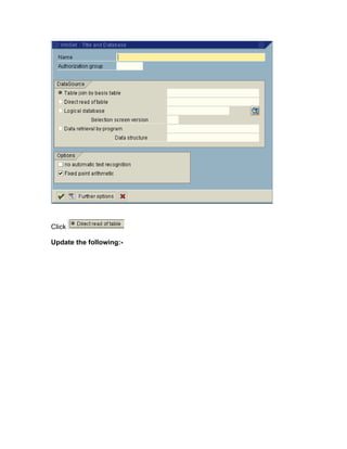 Click

Update the following:-
 