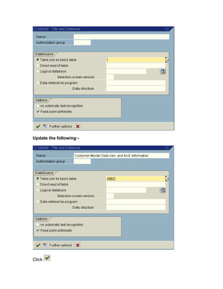 Update the following:-




Click
 