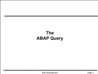 ABAP QUERY