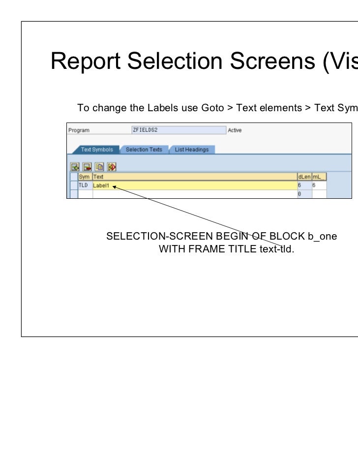 Abap reports