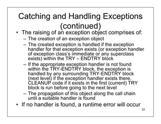 Abap slide exceptionshandling | PDF