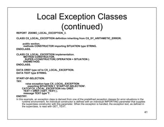 Abap slide exceptionshandling | PDF