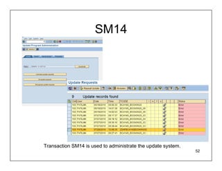 SM14




Transaction SM14 is used to administrate the update system.
                                                              52
 