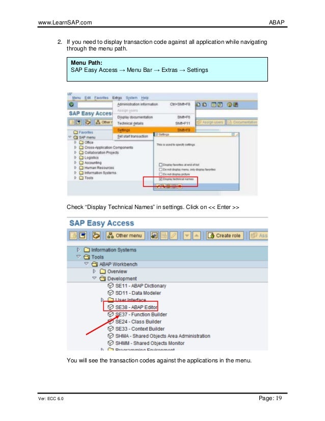 Abap start