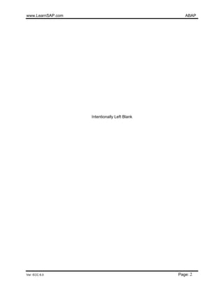 Abap training material | PDF