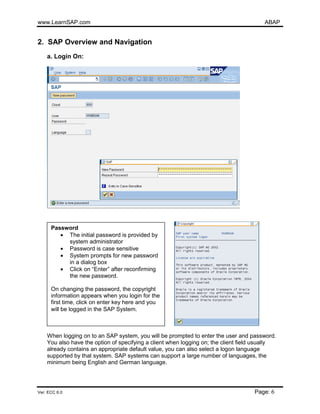 Abap training material | PDF